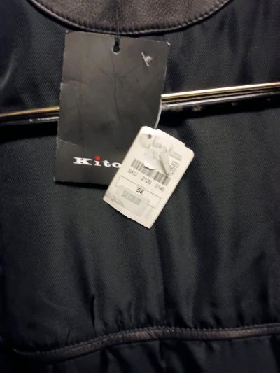 Sleek Kiton leather trench for men Smooth finish with minima - Thumbnail 4