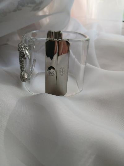 Chanel clear CC crystal cuff Acrylic - Thumbnail 3