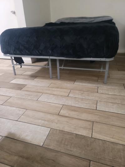 Queen size modern pillowtop mattress with lightweight frame - Thumbnail 3