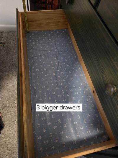 Wooden 5Drawer Dresser solid wood - Thumbnail 4