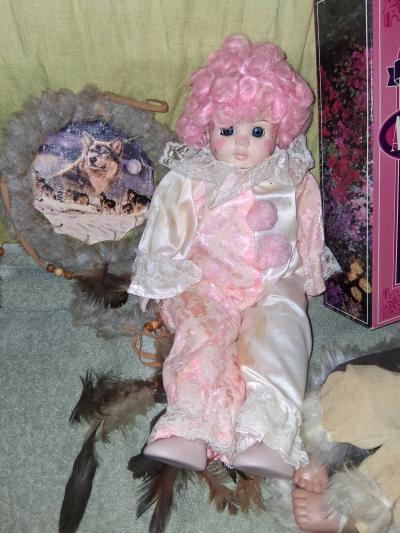 Three Porcelain Dolls plus a Dream Catcher - Thumbnail 2