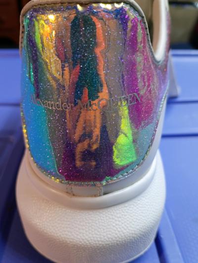 Alexander McQueen Oversized white and iridescent heels - Thumbnail 7