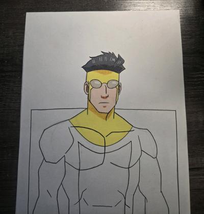 Invincible Drawn with pencils and framed - Thumbnail 2