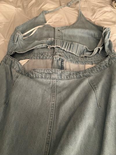 womens denim size bareback dress - Thumbnail 4
