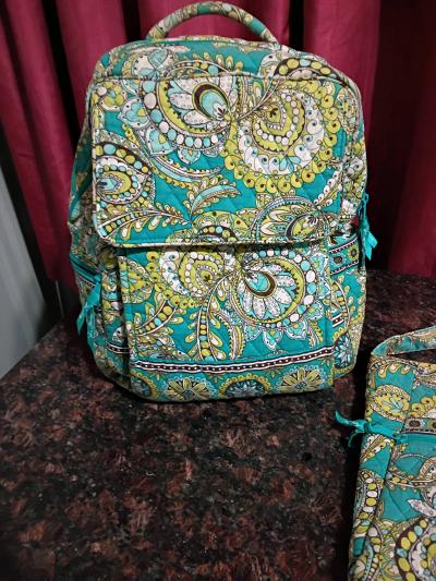 Vera Bradley peacock print book bag and matching a bag - Thumbnail 2