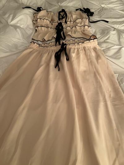 two piece black and beige outfit size large - Thumbnail 3