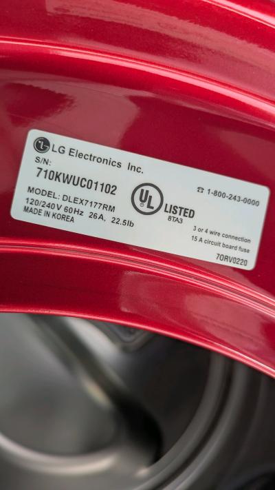 LG washer and dryer set 375 - Thumbnail 5