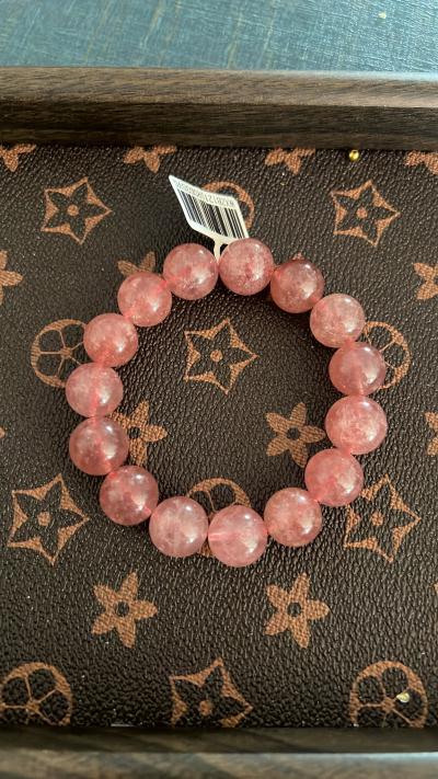 Natural High Quality Strawberry Quartz Bracelet 13mm