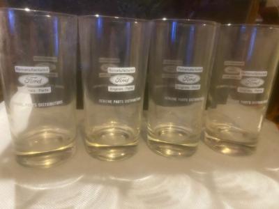 vintage set of four ford remanufactured engine parts glasses - Thumbnail 3