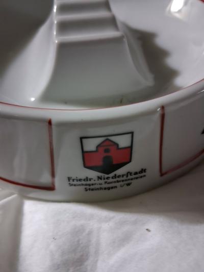 antique german porcelain ashtray - Thumbnail 2
