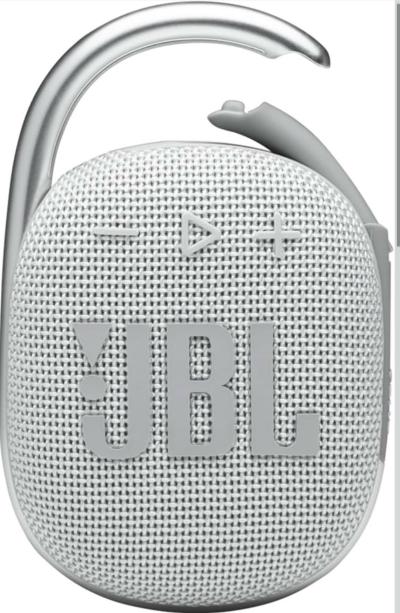 JBL Clip 4 white Bluetooth speaker
