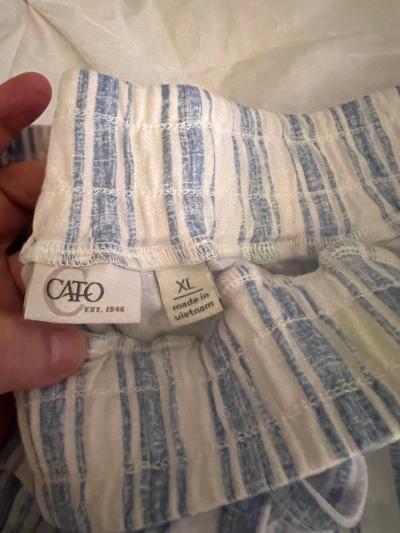 CATO blue and white stripes skirt shorts - Thumbnail 3
