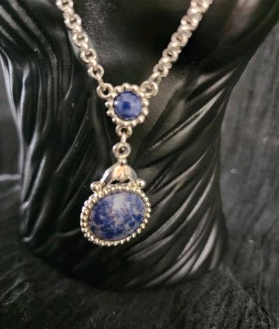 Faux lapis lazuli necklace by 1928