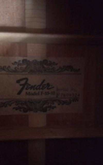 1975 original 12 string guitar by fender excellent condition - Thumbnail 6