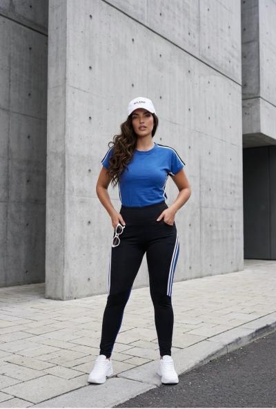 custommade workout outfit black and blue size medium like n
