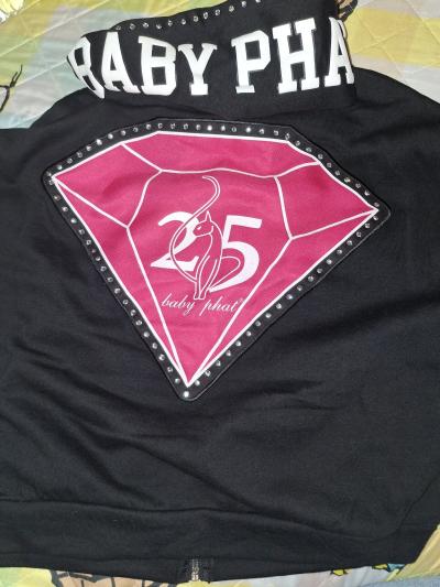 BABY PHAT Black SHORT SLEEVE Hoodie