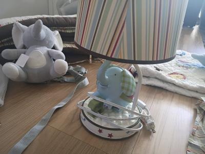 elephant themed crib and bedroom set for baby - Thumbnail 3