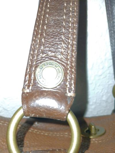 Vintage Brown Coach Chelsea Turnlock Pebble Leather Satchel - Thumbnail 8