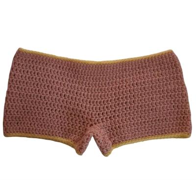 Handmade Crochet Low Rise Low Waist Micro Shorts