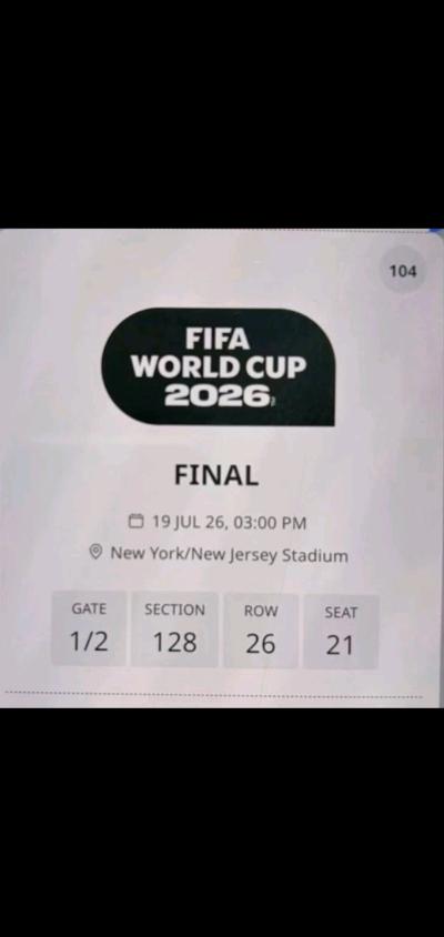 TWO WORLD CUP FINAL TICKETS AVAILABLE - Thumbnail 2