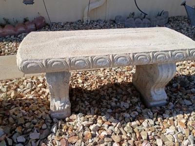 CONCRETE GARDEN BENCH