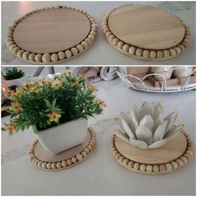 Home Decor Wooden Riser with Bead Edge