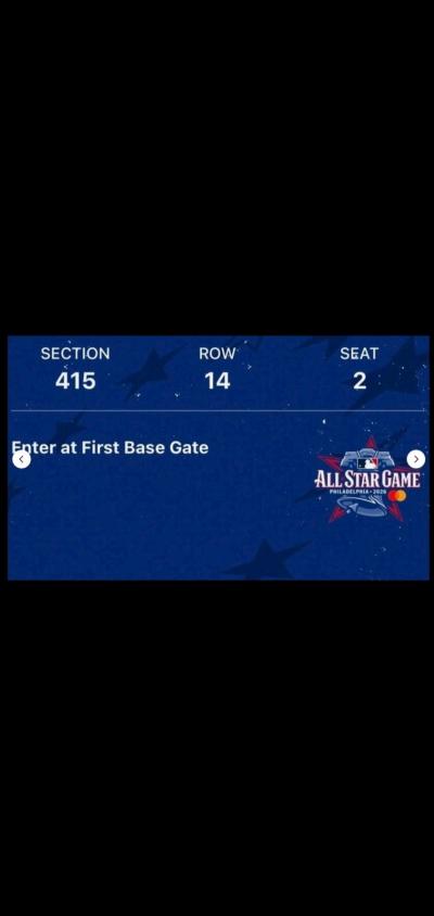 Two MLB ALL STAR GAME TICKETS For Sale - Thumbnail 3