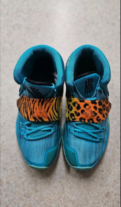 Nike Kyrie 6 Oracle Aqua Black Opti Yellow Total Orange - Thumbnail 6