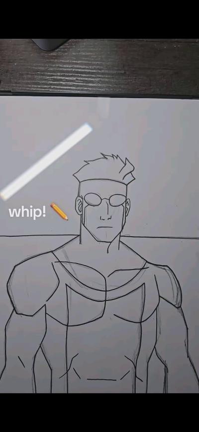 Invincible Drawn with pencils and framed - Thumbnail 3