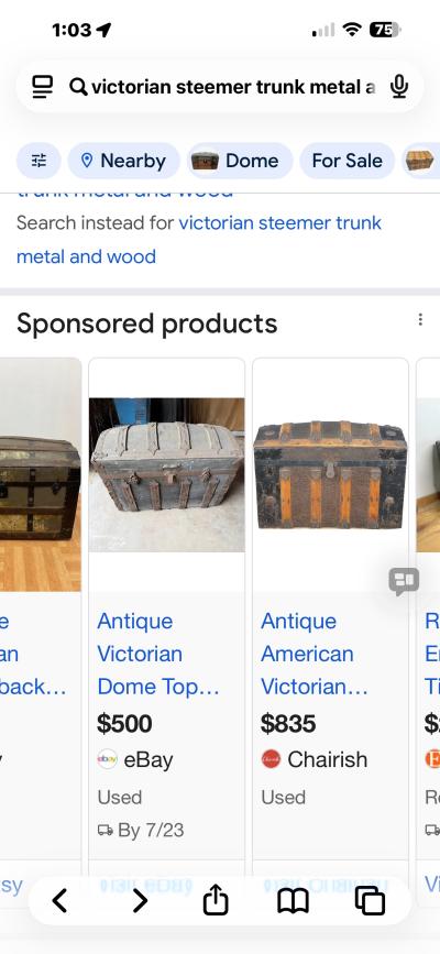 steam trunk embossed on wheels 18001900 google says - Thumbnail 9