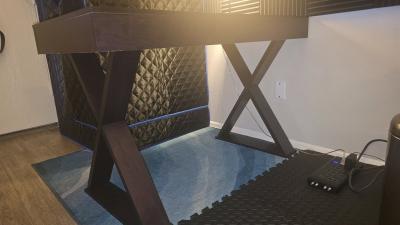 Dark walnut office desk - Thumbnail 2