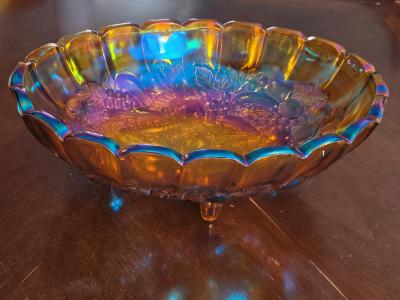 Carnival glass dish