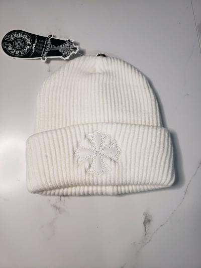 white chrome hearts beanie