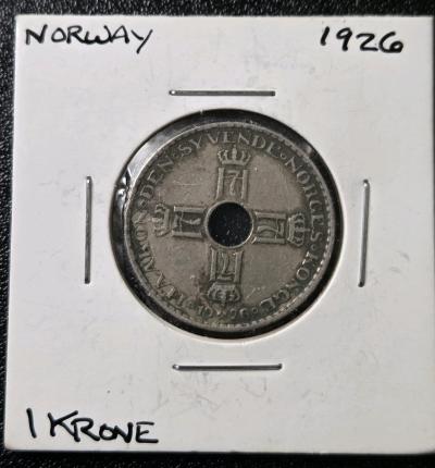 A nice 1926 Norway 1 Krone Coin