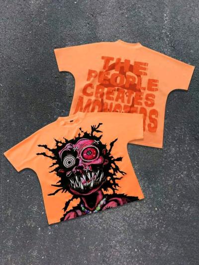 cool alien graphic streetwear tshirt - Thumbnail 3