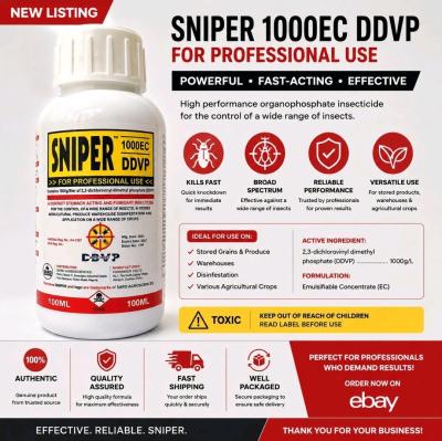 Sniper 1000EC DDVP Insecticide 100ml Plastic Bottle for Inse - Thumbnail 4