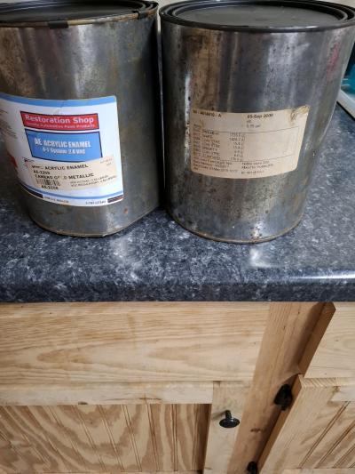 two gallon of auto paint