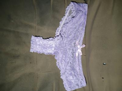 A Sexy Womans New Purple Lingerie Outfit with Panties - Thumbnail 2