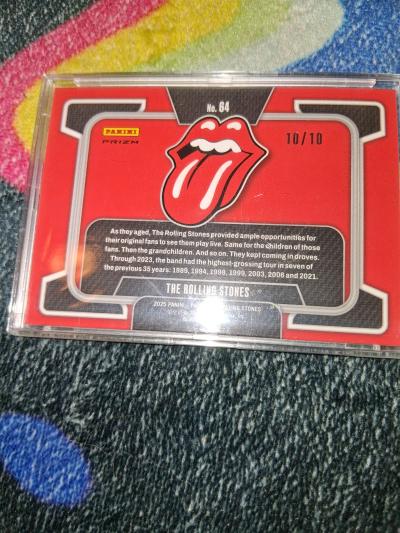 the omega 10 of 10 numbered rolling stones gold prizm card - Thumbnail 2