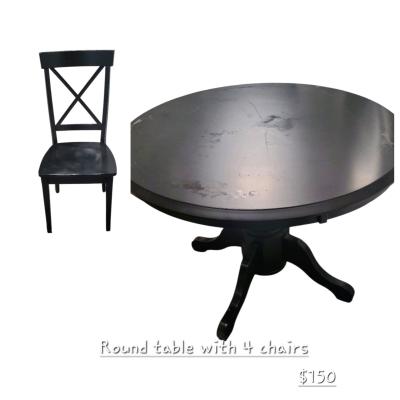 Black Wood Dining Room Set