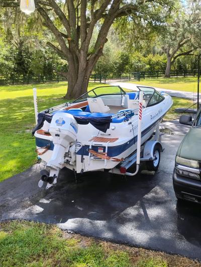 Boat 90 Johnson Motor Trailer Bimini TopCover