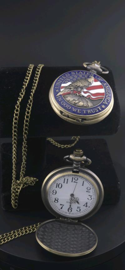 Usa In god we trust pocket watch - Thumbnail 5