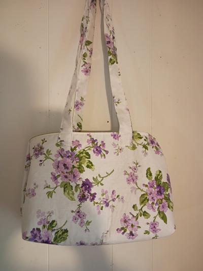Purple Floral Tote Bag