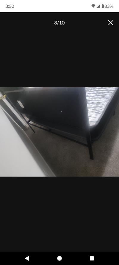 Black Queen Bed with Thick Mattress - Thumbnail 3