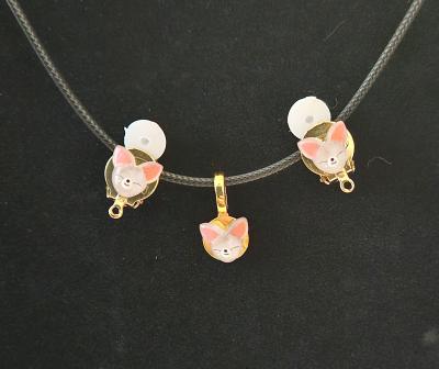 Handmade Stray Kids IN Clip Earrings with Necklace