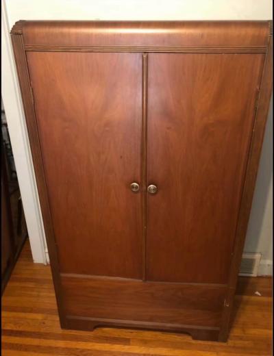 Vintage Art Deco Style Wardrobe with Cedar Lining