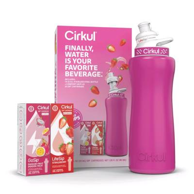 Cirkul Stainless Steel Water Bottle Starter Kit  Pink