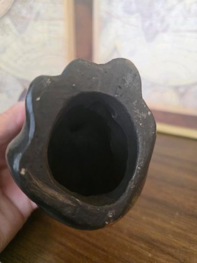 Vintage Pottery  SITTING BLACK CAT  55 yellow eyes - Thumbnail 4