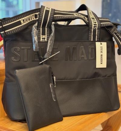 Brand New Black Steve Madden Large Purse Duffle Bag
