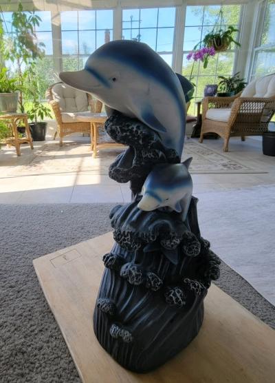 2 Dolphin Glass Top Side Table - Thumbnail 8